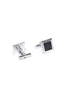 YouBella Jewellery Valentine Gifts for Men Latest Stylish Silver Black Formal Cuff Links Cufflinks Set for Men